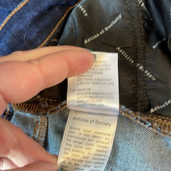 AOS Articles Of Society Sarah Skinny Fit Jeans Albright Blue Dark Wash Baddie 28 - Picture 10 of 12